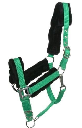 Gatsby Nylon Halter/Removable Fleece - Green - Cob
