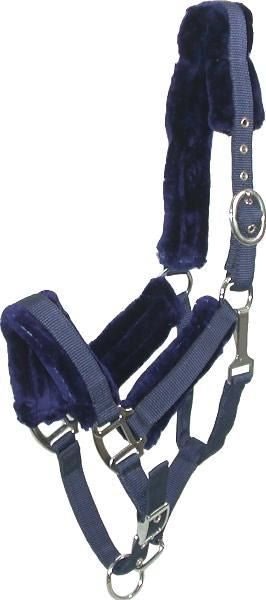 Gatsby Nylon Halter/Removable Fleece - Navy - Cob