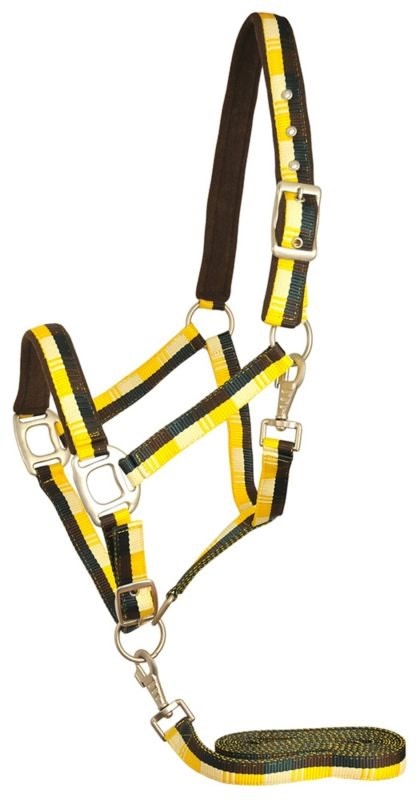 Gatsby Terra Fleece Nylon Halter - Yellow/Brown/Tan/Orange - Cob