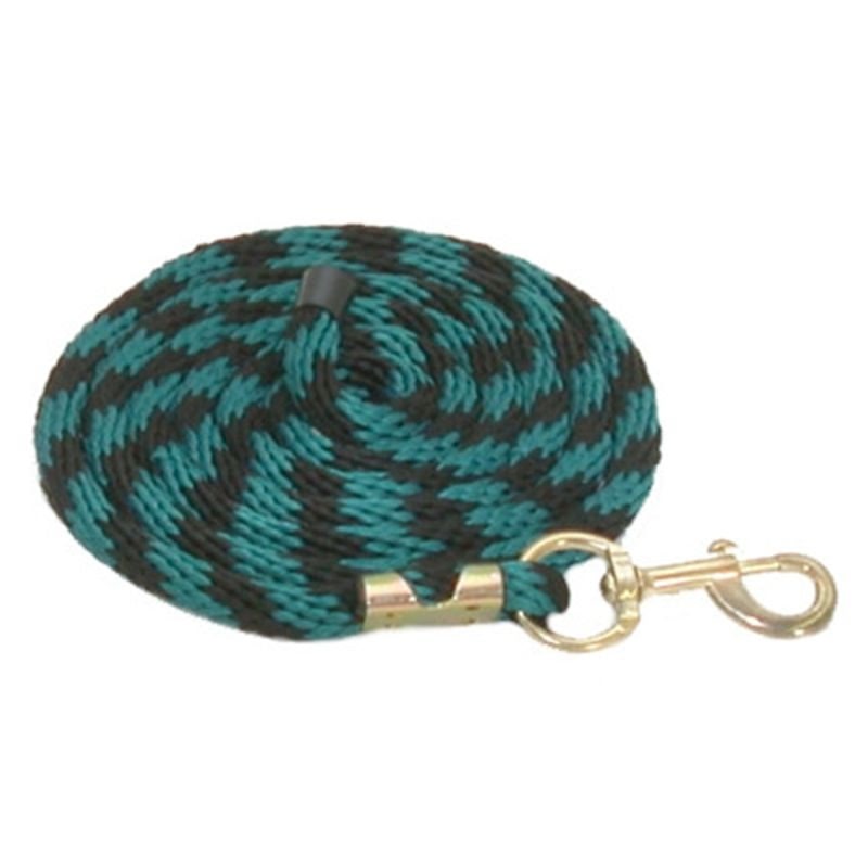 Gatsby Poly 10ft Lead/Snap - Teal / Black - 10