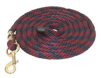 Gatsby Poly 10ft Lead/Snap - Navy/Burgundy - 10