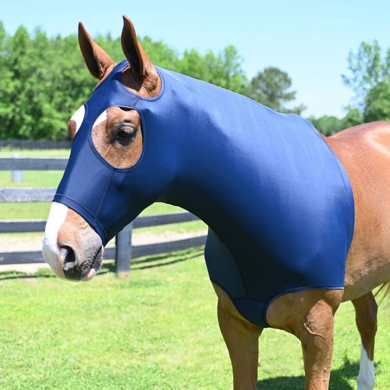 StretchX Mane Stay Hood - Teal - Extra Large (1400-1600lbs)