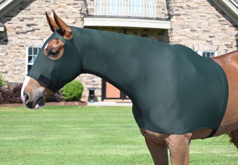 StretchX Pull On Slicker Hood - Burgundy - Large (1100-1400lbs)