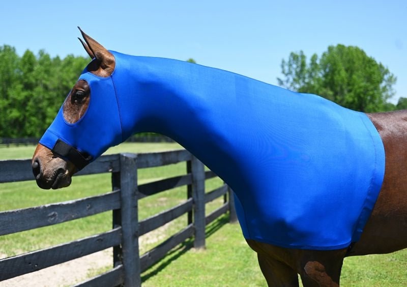 StretchX Pull On Slicker Hood - Teal - X-Large (1400-1600lbs)