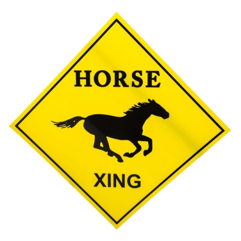 Gatsby Horse Crossing Sign - Yellow - Horse