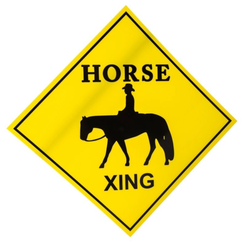 Gatsby Horse Crossing Sign - Yellow - Western