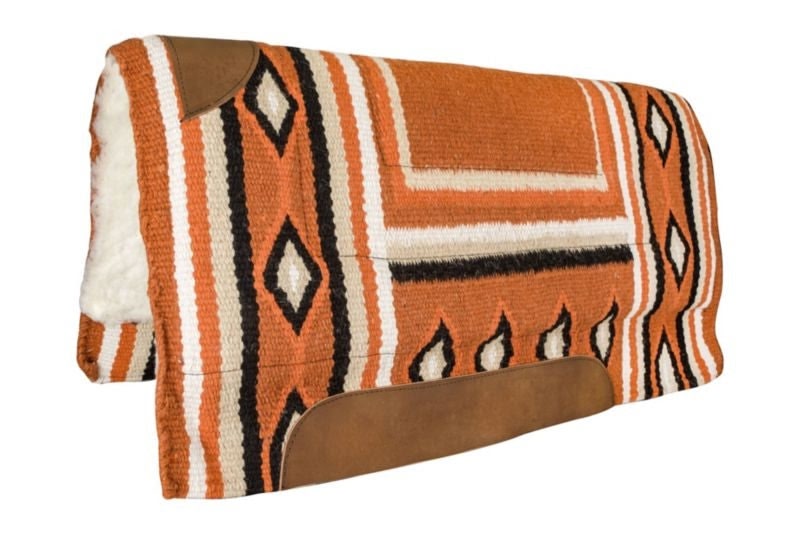 Tabelo Wool Show Pad with Diamonds - Rust - 36 x 34