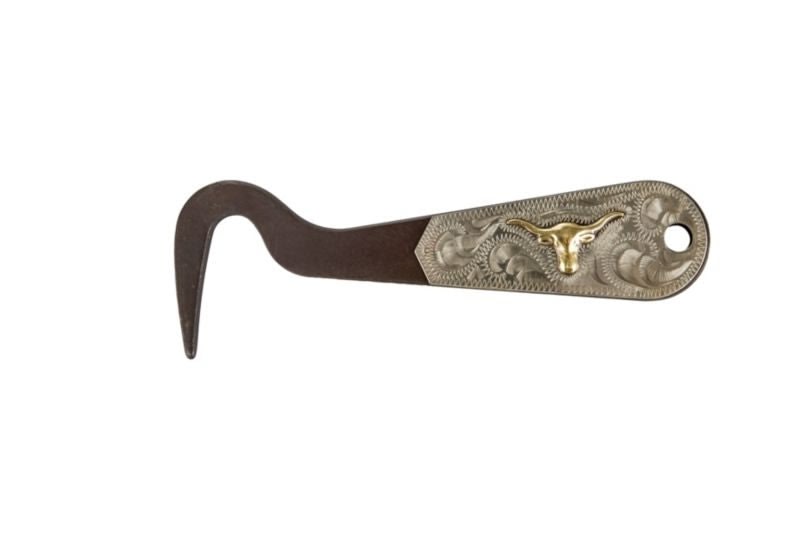 Tabelo Longhorn Hoof Pick - Antiqued Brown - 6"
