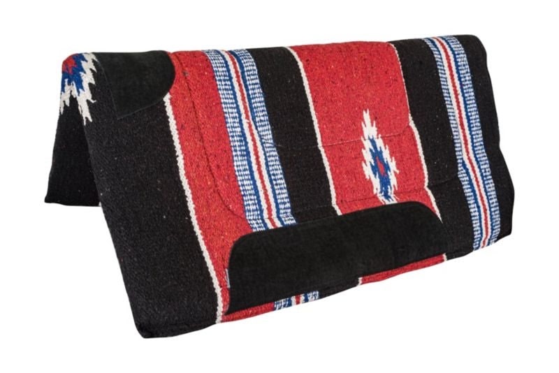 Tabelo Navajo Double Weave Pad - Red/Black - 32 x 32