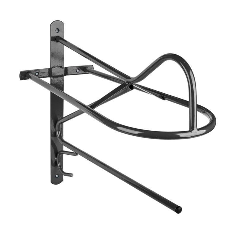 Tabelo Wall Saddle Rack with Bar - Black