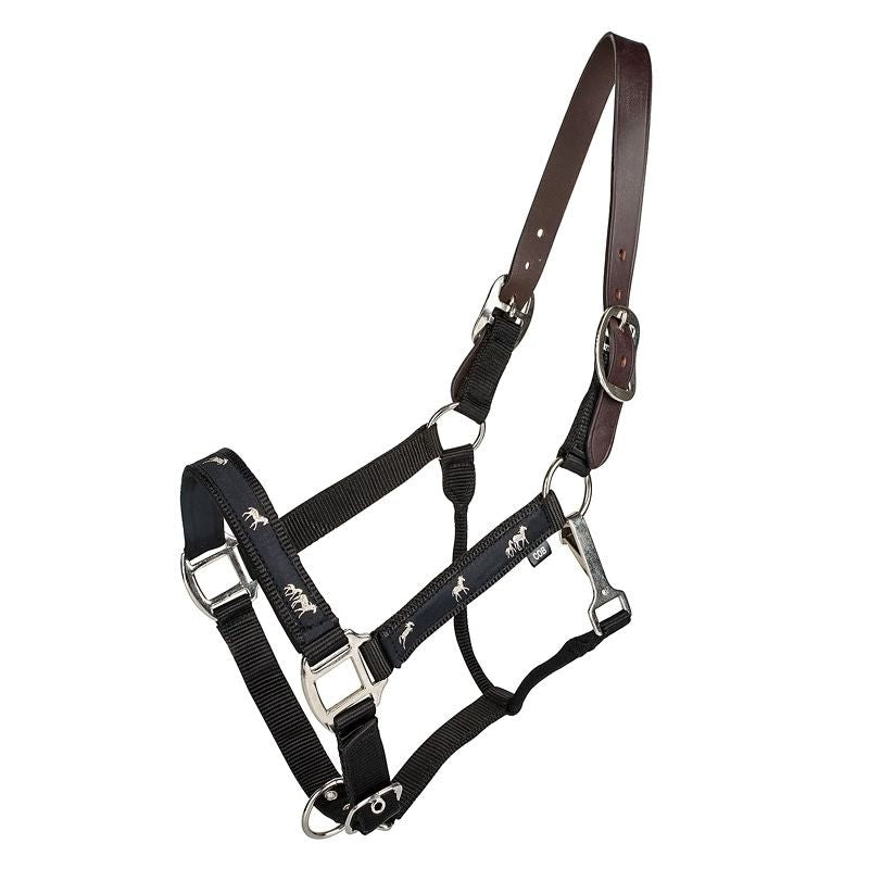 Gatsby Nylon Breakaway Halter Overlay - Black - Cob