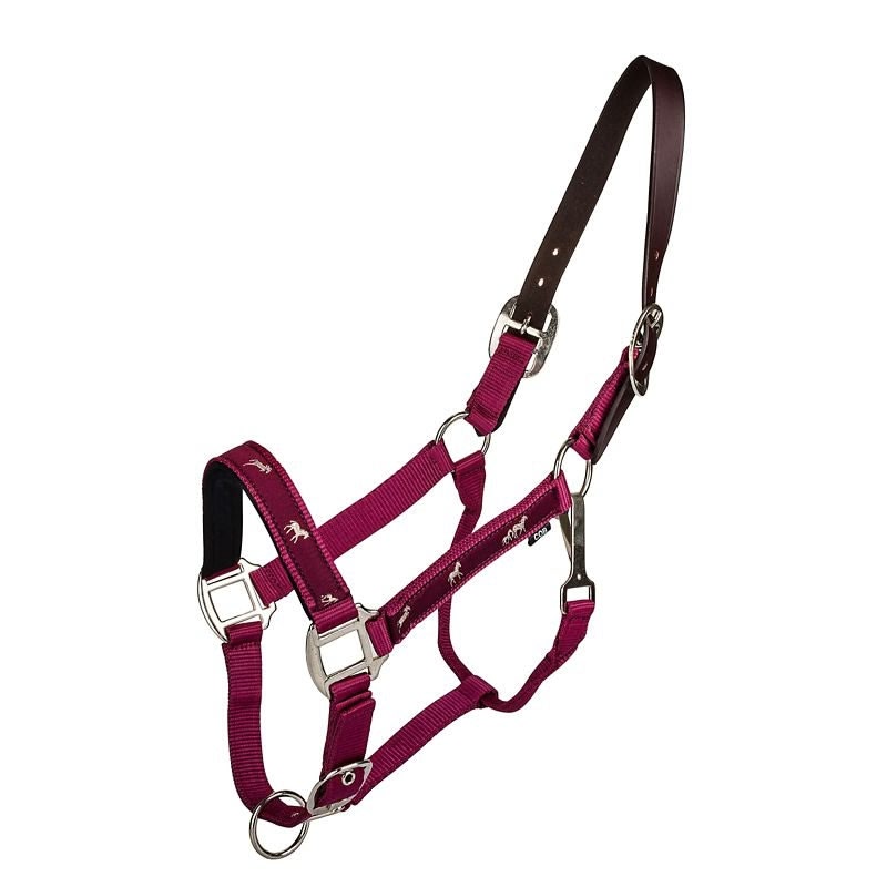 Gatsby Nylon Breakaway Halter Overlay - Burgundy - Cob