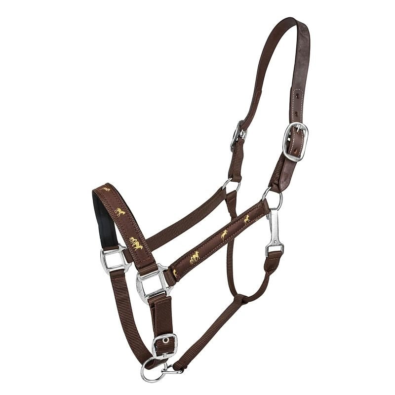Gatsby Nylon Breakaway Halter Overlay - Black - Horse