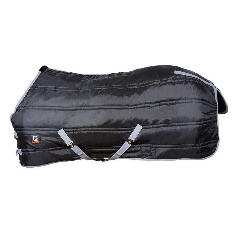 Gatsby 600D 250g Stable Blanket - Black with Grey Trim - 78