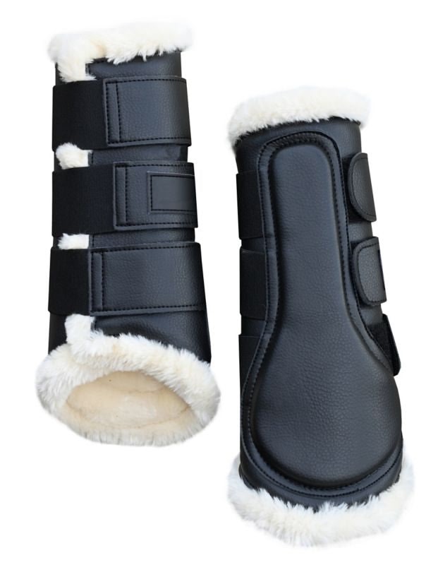Gatsby Sport Boots Faux Sheepskin - Black - Pony (Small)
