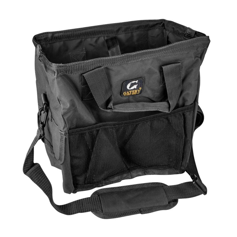 Gatsby Nylon Grooming Tote Bag Mesh Bottom - Black