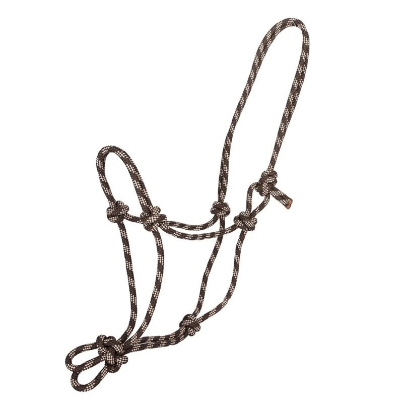 Tabelo Cowboy Rope Halter - Brown/Beige - Horse