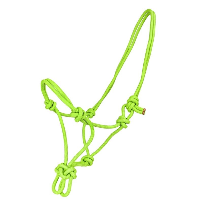 Tabelo Cowboy Rope Halter - Hot Lime - Horse