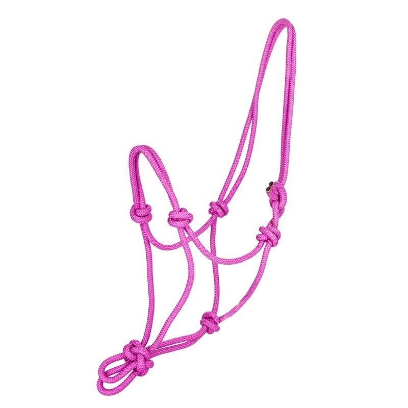 Tabelo Cowboy Rope Halter - Hot Pink - Horse