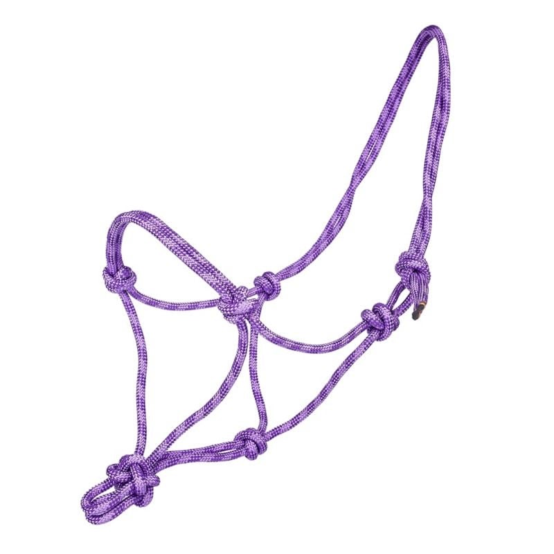 Tabelo Cowboy Rope Halter - Lt Purple/Purple - Horse