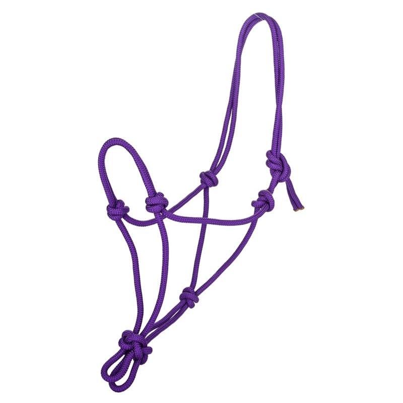 Tabelo Cowboy Rope Halter - Purple - Horse