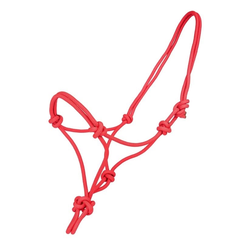 Tabelo Cowboy Rope Halter - Red - Horse