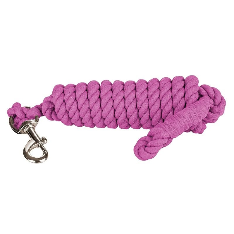 Tabelo Cotton 10ft Lead with Bolt Snap - Pink - 10