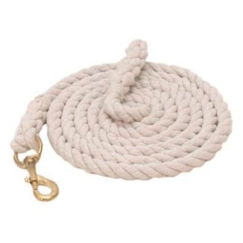 Tabelo Cotton 10ft Lead with Bolt Snap - White - 10