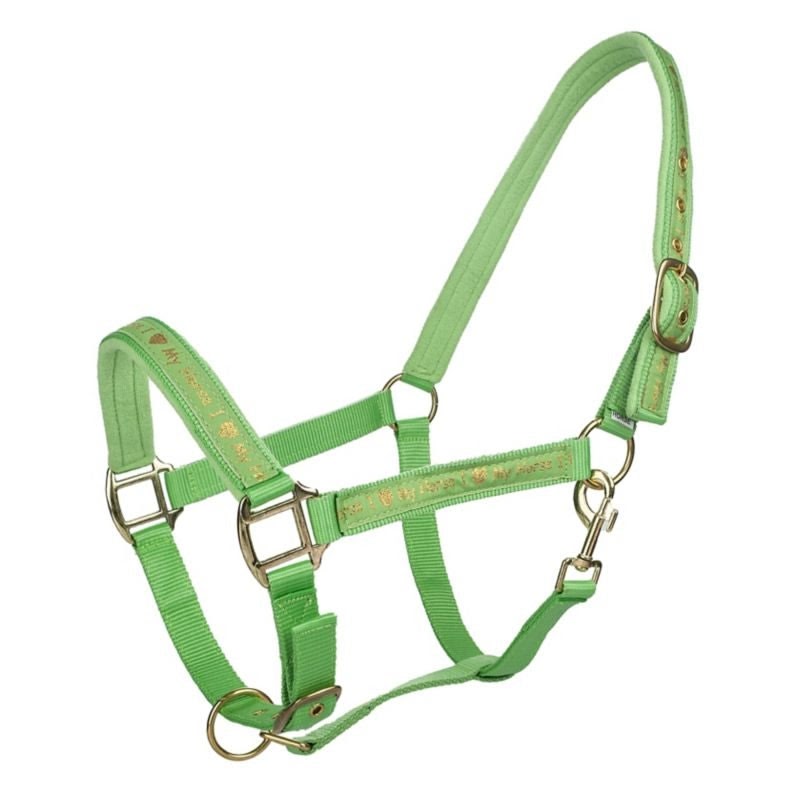 Tabelo I LOVE MY HORSE Halter - Lime - Horse