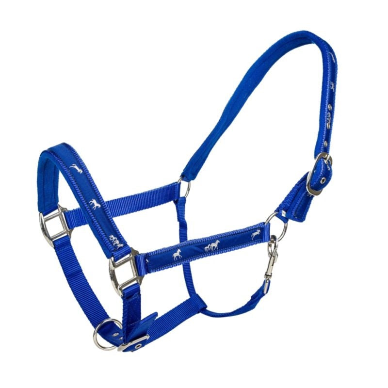 Tabelo Running Horse Halter with Snap - Blue - Horse
