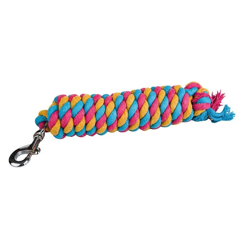 Tabelo Tri-Color Cotton Lead - Aqua/Yellow/Hot Pink - 5/8" x 9