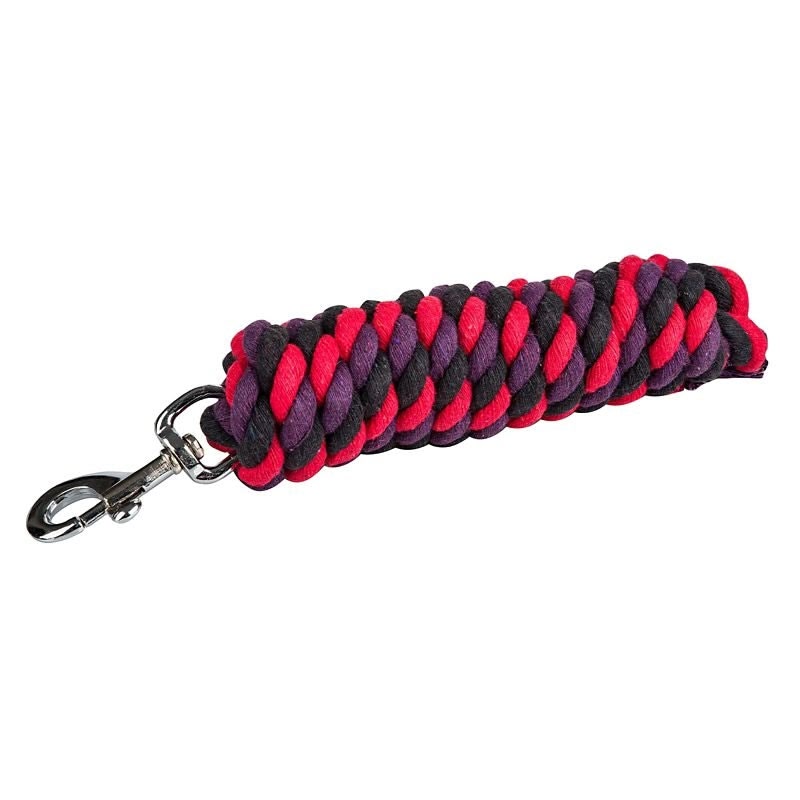 Tabelo Tri-Color Cotton Lead - Red/Purple/Black - 5/8" x 9