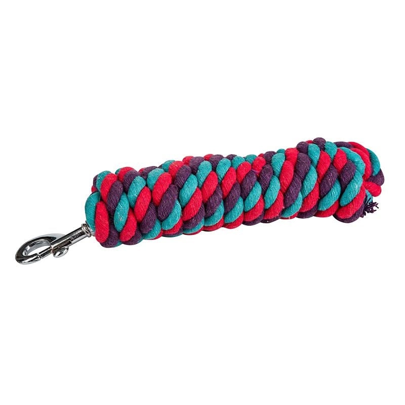 Tabelo Tri-Color Cotton Lead - Turquoise/Red/Purple - 5/8" x 9