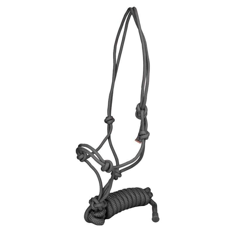 Tabelo Weanling Rope Halter with Lead - Black - Weanling