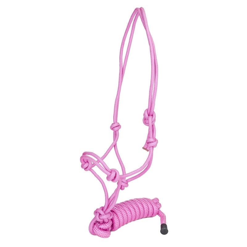 Tabelo Weanling Rope Halter with Lead - Pink - Weanling