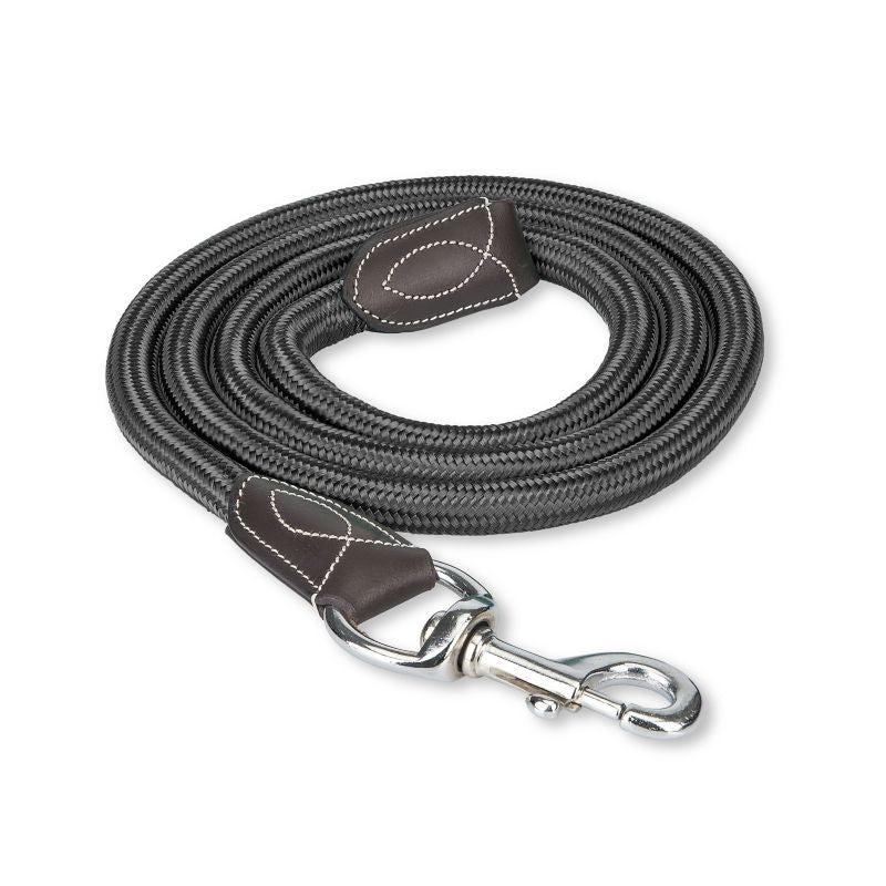 OEQ Leather Rope Lead - Black - 6