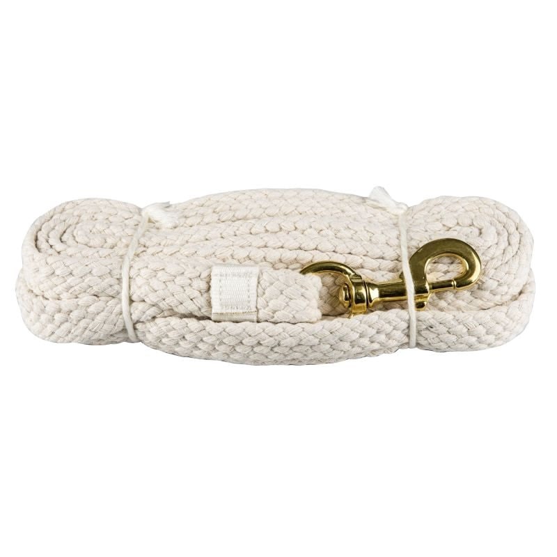 Tabelo Cotton White Lunge Line 25ft - White - 25