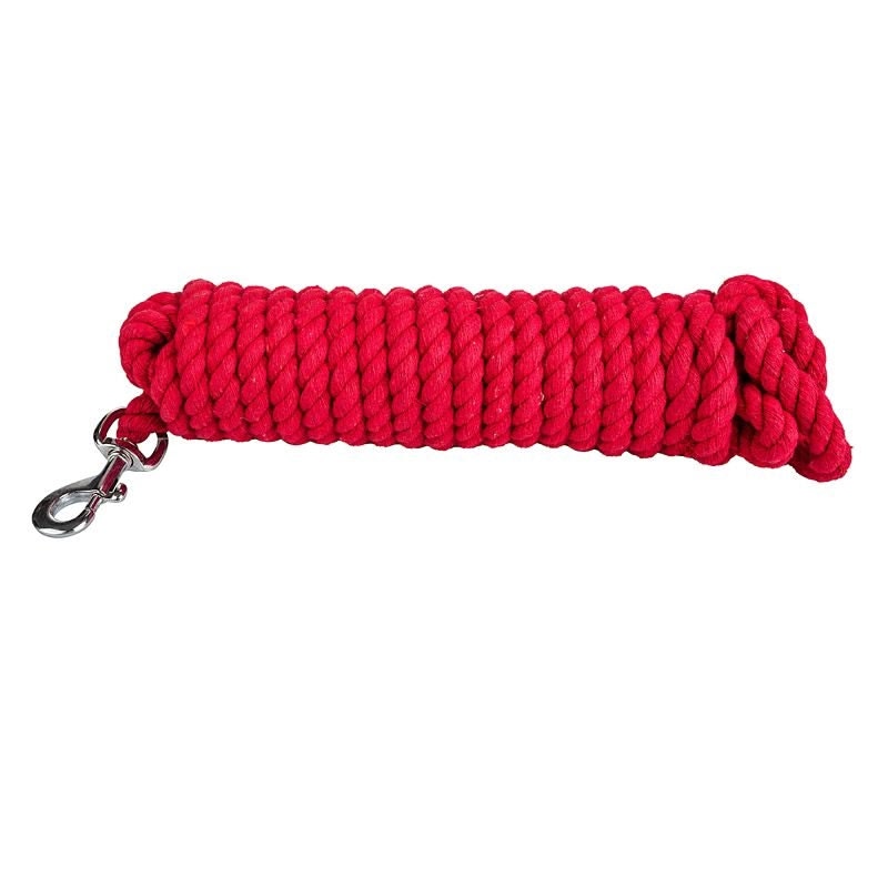 Tabelo Cotton Lunge Line with Loop End - Red - 1/2" x 24