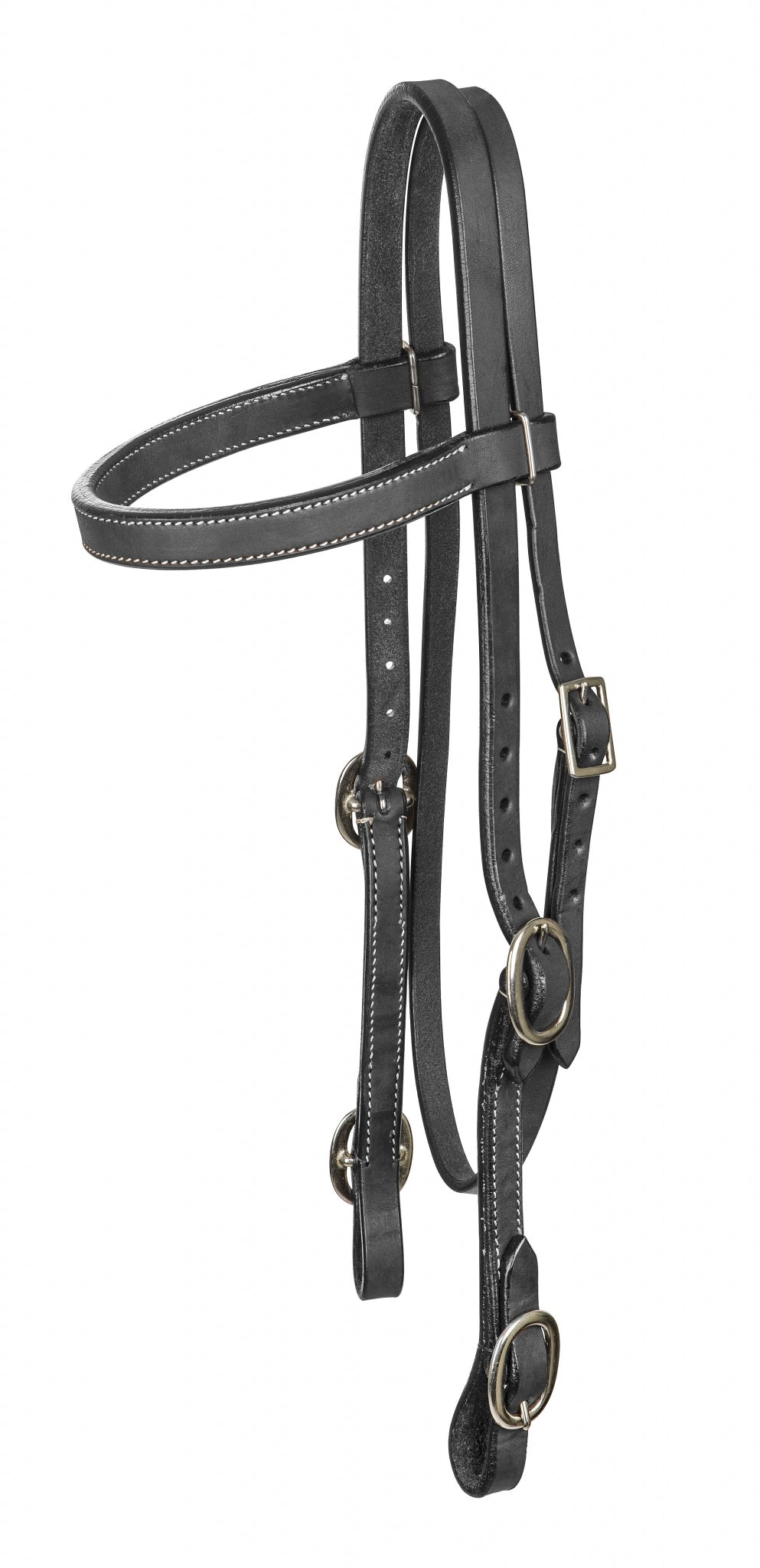 Tabelo Browband Headstall Buckle Ends - Black - Horse