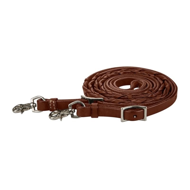 Tabelo Laced Trail Reins - Medium Oil - 10
