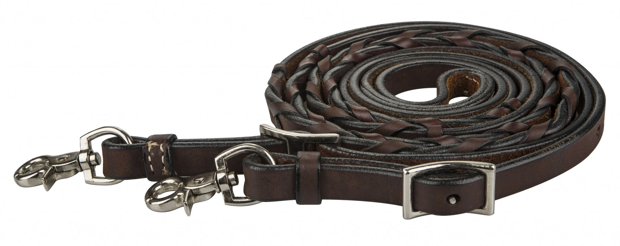 Tabelo Laced Trail Reins - Dark Oil - 10