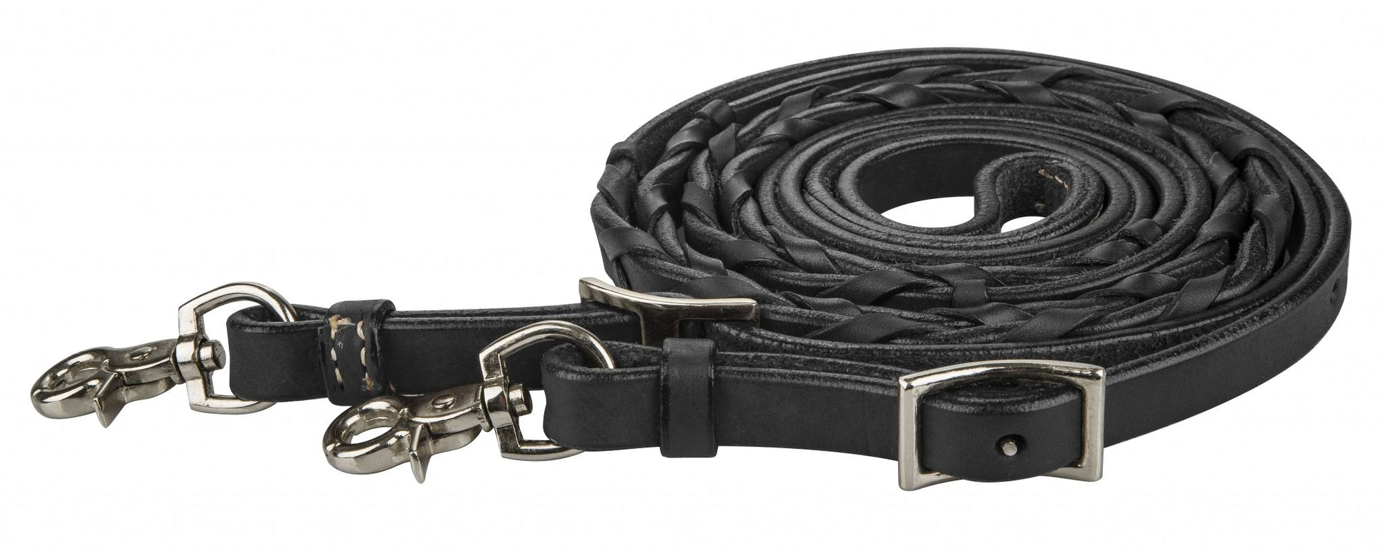 Tabelo Laced Trail Reins - Black - 10