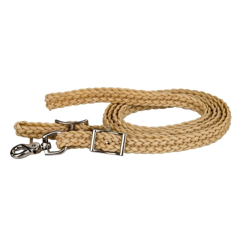 Tabelo Waxed Roping Rein - Natural - 3/4 x 8