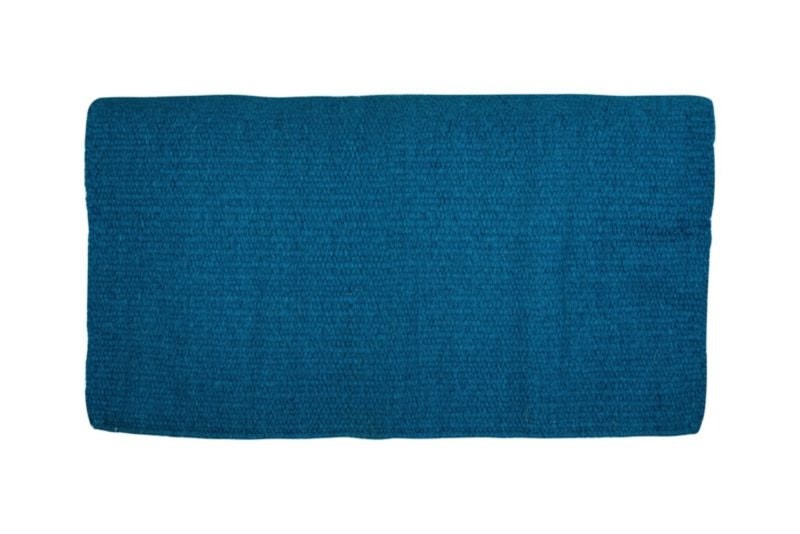 Tabelo Hand Woven Wool Show Blanket 36x34 - Turquoise - 36 x 34