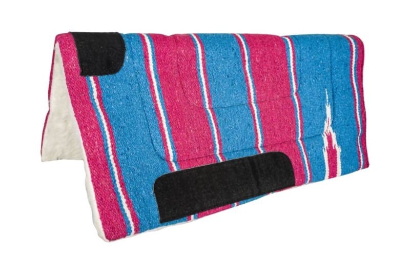 Tabelo Navajo Fleece Pad with Fleece 30X30 - Turquoise/Pink - 30 x 30