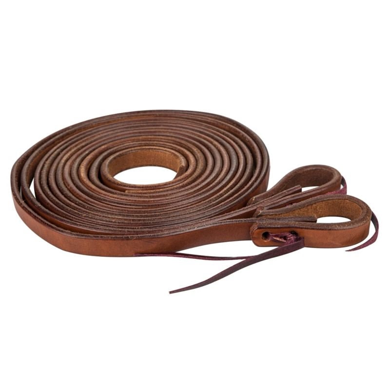 Tabelo Split Reins with Water Ties - Antique Chestnut - 1/2" x 75