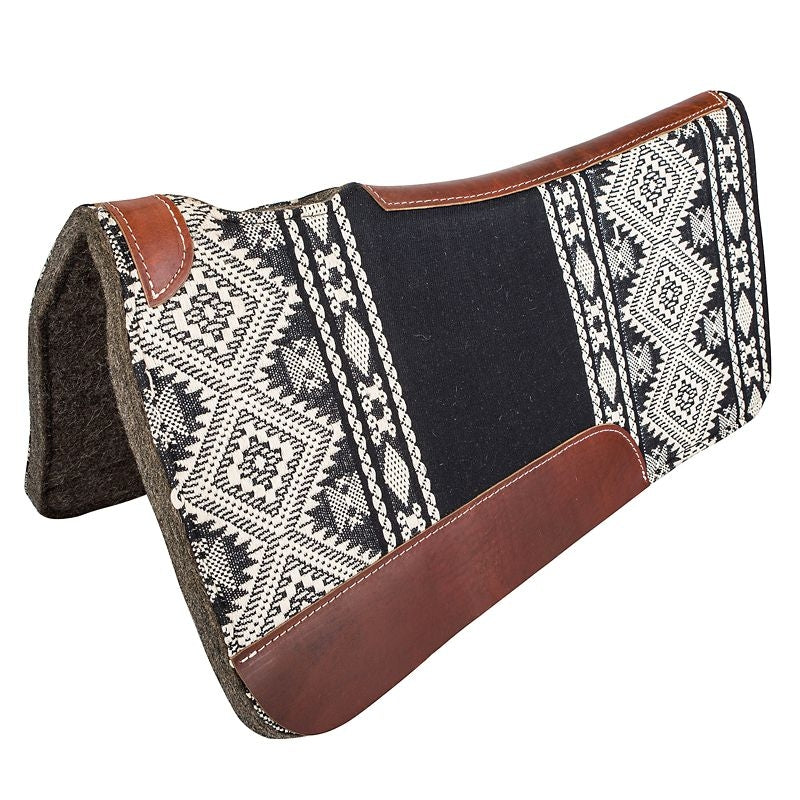 Tabelo Aztec Covered Wool Contour Pad - Black - 30" x 30" x 3/4"