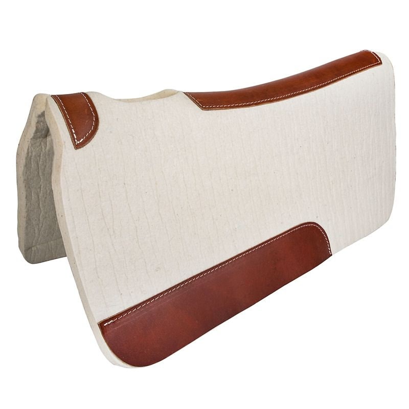 Tabelo Contour Wool Felt Saddle Pad - White - 30" x 30" x 1"