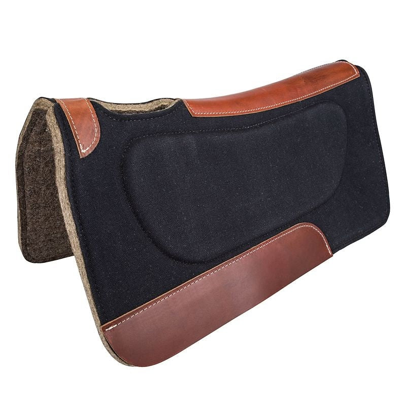 Tabelo Contour Wool Saddle Pad Build Up - Black - 30" x 30" x 3/4"