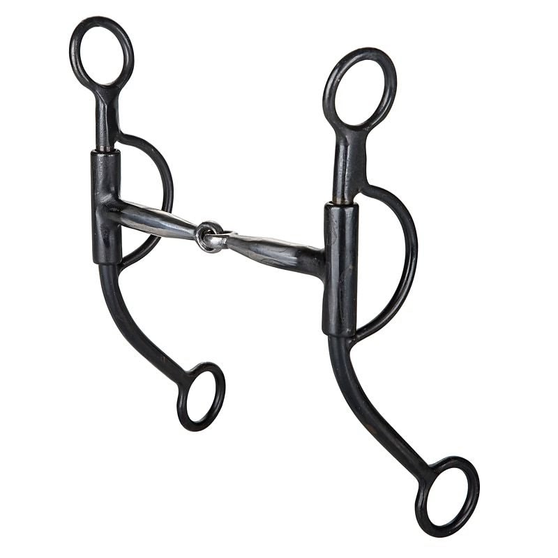 Tabelo Loomis Cheek Brushed Steel Curved Bit 5 - Brushed-Steel - 5"